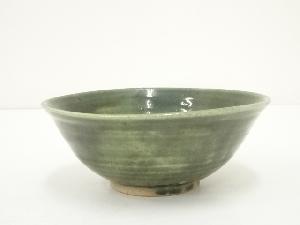 市川憲二造　織部釉茶碗